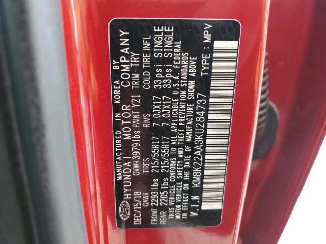 2019 HYUNDAI KONA SEL - KM8K22AA3KU284737
