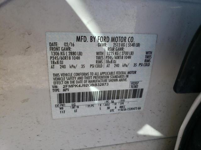 2016 FORD EDGE SEL - 2FMPK4J92GBB32873