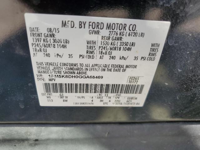 2016 FORD EXPLORER X - 1FM5K8DH0GGA68469