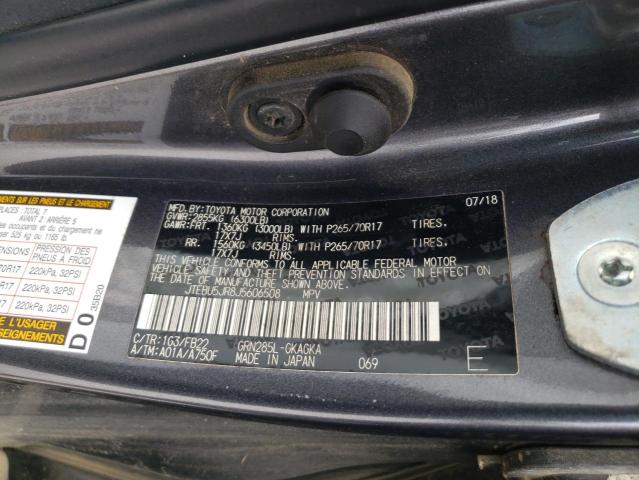 2018 TOYOTA 4RUNNER SR - JTEBU5JR8J5606508