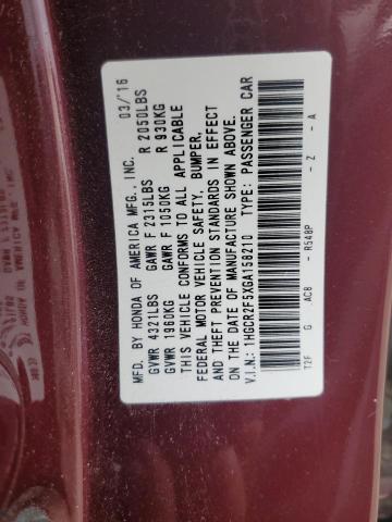 2016 HONDA ACCORD SPO - 1HGCR2F5XGA158210