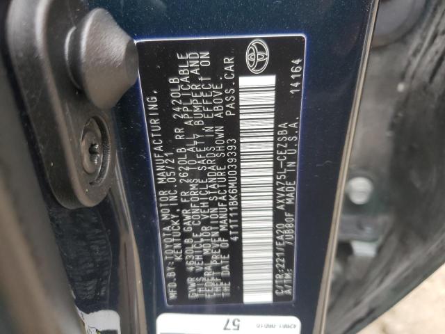 VIN 4T1T11BK6MU039393 2021 Toyota Camry, SE no.12