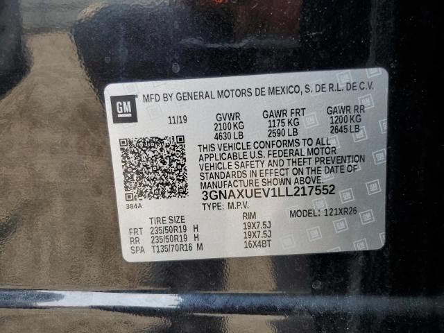 2020 CHEVROLET EQUINOX LT - 3GNAXUEV1LL217552