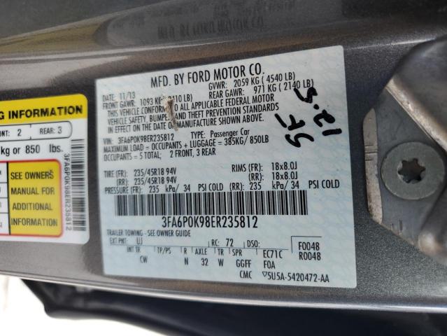 VIN 3FA6P0K98ER235812 2014 Ford Fusion, Titanium no.12