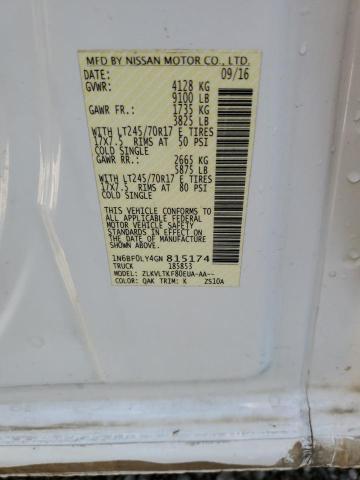 2016 NISSAN NV 2500 S - 1N6BF0LY4GN815174