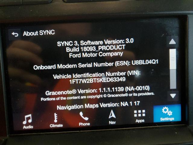2019 FORD F250 SUPER - 1FT7W2BT5KED63349