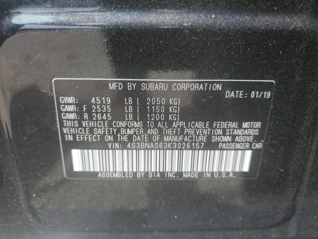 2019 SUBARU LEGACY SPO 4S3BNAS63K3026157