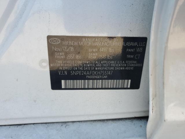 2019 HYUNDAI SONATA SE - 5NPE24AF0KH755147