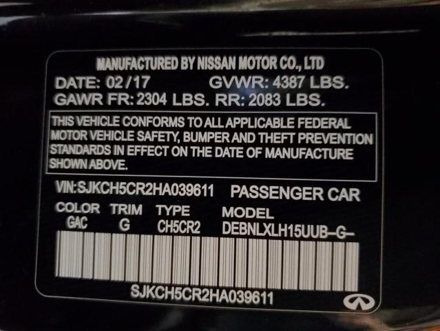 2017 INFINITI QX30 SJKCH5CR2HA039611