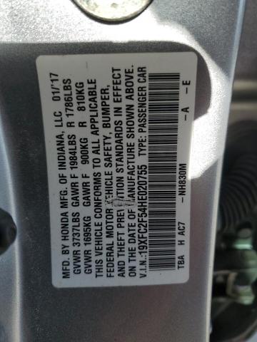 2017 HONDA CIVIC LX - 19XFC2F54HE020755
