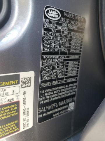 2021 LAND ROVER RANGE ROVE - SALYM2FU1MA296619