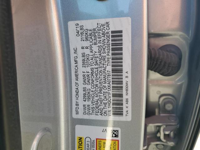 2019 HONDA ACCORD LX - 1HGCV1F1XKA077817