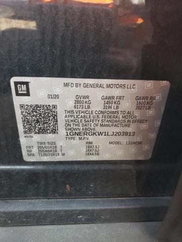 2020 CHEVROLET TRAVERSE L - 1GNERGKW1LJ203913