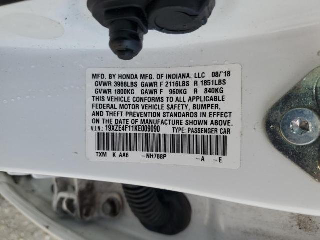2019 HONDA INSIGHT LX 19XZE4F11KE009090