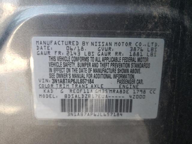 2018 NISSAN SENTRA S - 3N1AB7AP6JL657184