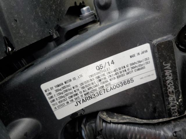 2014 YAMAHA FZ09 JYARN33E7EA003685