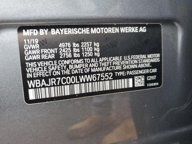 VIN WBAJR7C00LWW67552 2020 BMW 5 Series, 530 XI no.12