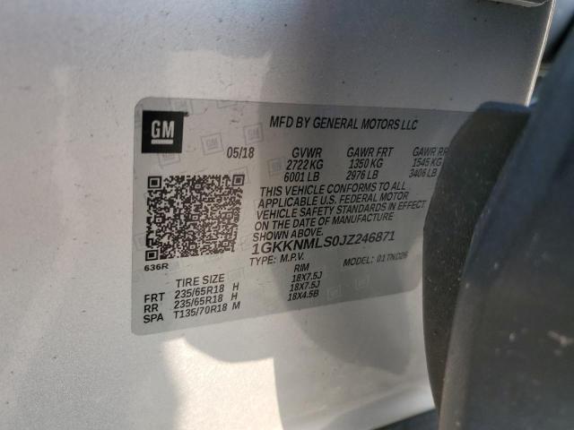 2018 GMC ACADIA SLT - 1GKKNMLS0JZ246871