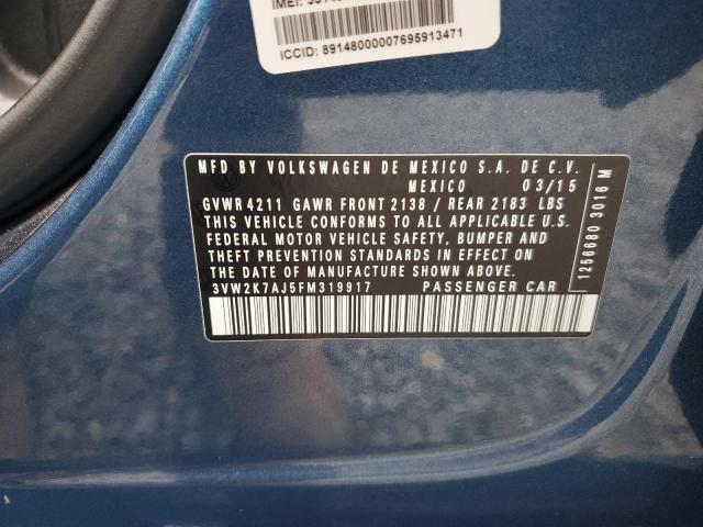 2015 VOLKSWAGEN JETTA BASE - 3VW2K7AJ5FM319917