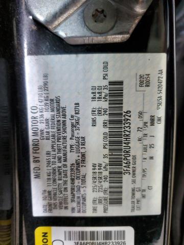 VIN 3FA6P0RU4HR233926 2017 Ford Fusion, Titanium Hev no.12