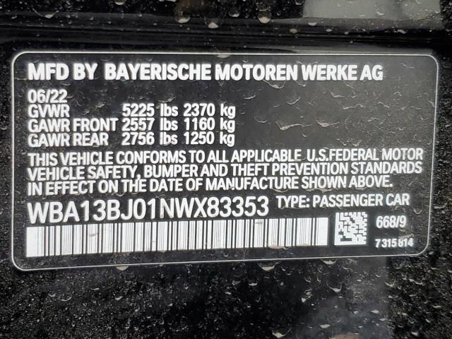 2022 BMW 530 XI - WBA13BJ01NWX83353