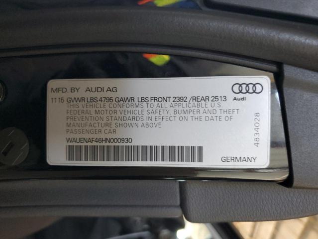 VIN WAUENAF46HN000930 2017 Audi A4, Premium Plus no.12