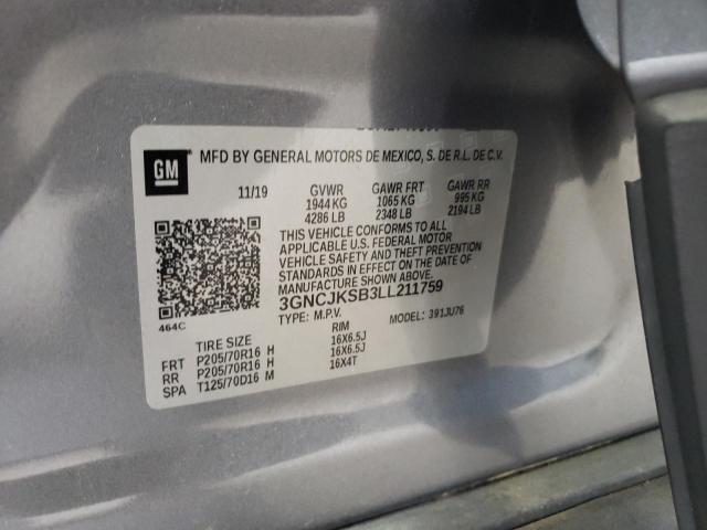 2020 CHEVROLET TRAX LS - 3GNCJKSB3LL211759
