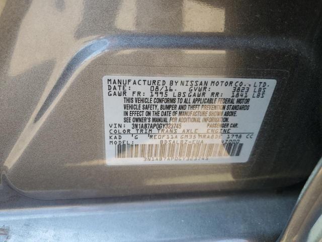 VIN 3N1AB7AP0GY323745 2016 Nissan Sentra, S no.12