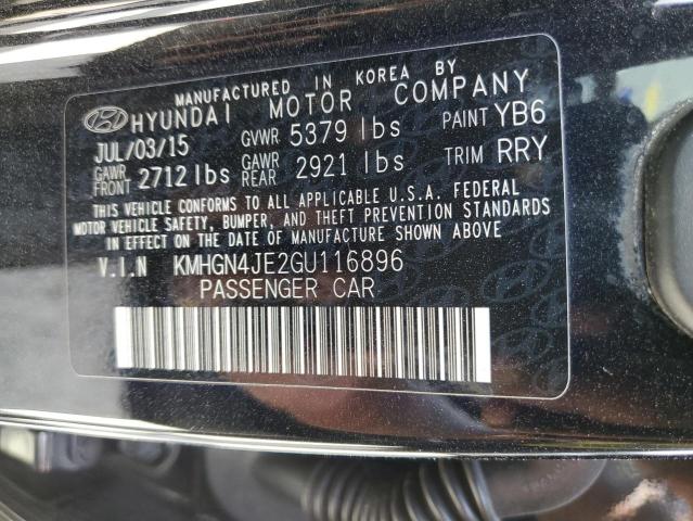2016 HYUNDAI GENESIS 3. - KMHGN4JE2GU116896