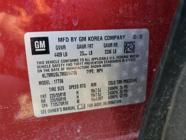 2021 CHEVROLET TRAILBLAZE - KL79MUSL7MB014706