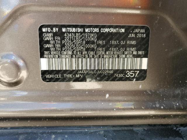 2018 MITSUBISHI OUTLANDER - JA4AP3AU0JU022846
