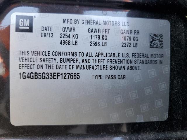 VIN 1G4GB5G33EF127685 2014 Buick Lacrosse no.12