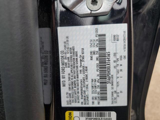 VIN 3FA6P0HD0LR164565 2020 Ford Fusion, SE no.12