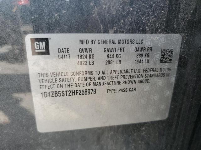 2017 CHEVROLET MALIBU LS - 1G1ZB5ST2HF258978