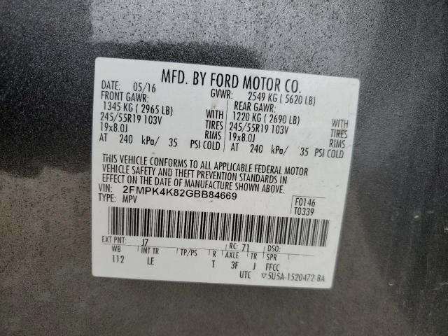 2016 FORD EDGE TITAN - 2FMPK4K82GBB84669