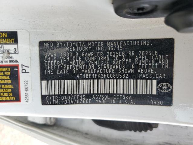 VIN 4T1BF1FK3FU089582 2015 Toyota Camry, LE no.12