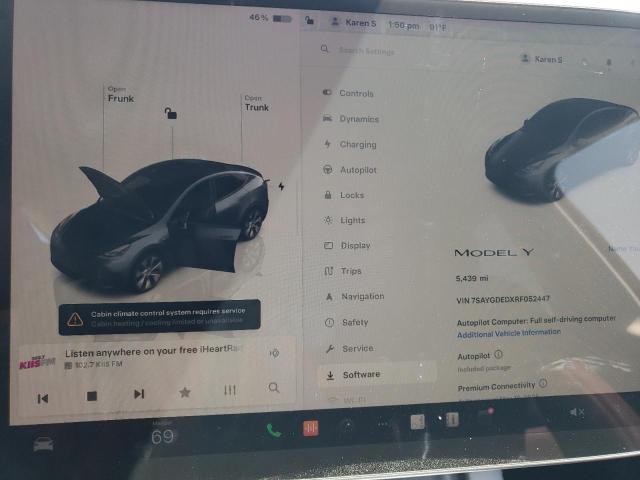 VIN 7SAYGDEDXRF052447 2024 Tesla MODEL Y no.9