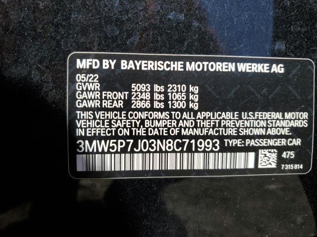 VIN 3MW5P7J03N8C71993 2022 BMW 3 Series, 330E no.13