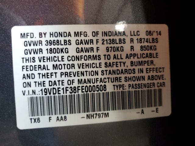 2015 ACURA ILX 20 - 19VDE1F38FE000508