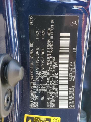 VIN 5TDZARFH1FS013982 2015 Toyota Highlander, LE no.12