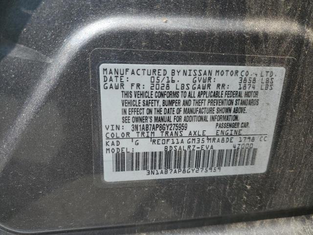 VIN 3N1AB7AP8GY275959 2016 Nissan Sentra, S no.12