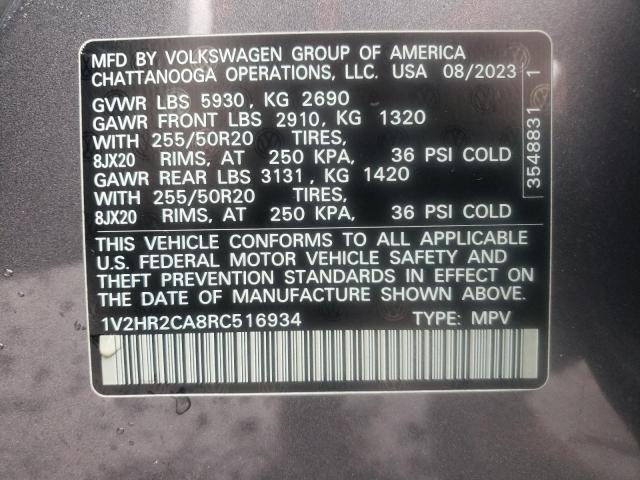 2024 VOLKSWAGEN ATLAS SE - 1V2HR2CA8RC516934