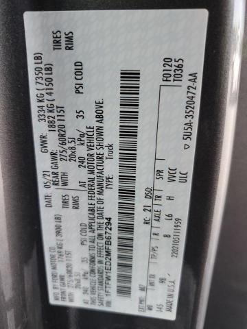 2021 FORD F150 SUPER - 1FTFW1ED2MFB67294