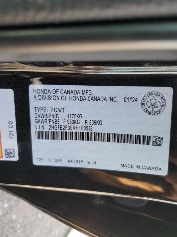 2024 HONDA CIVIC EX - 2HGFE2F30RH108508