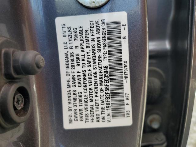 2015 HONDA CIVIC LX - 19XFB2F56FE035046