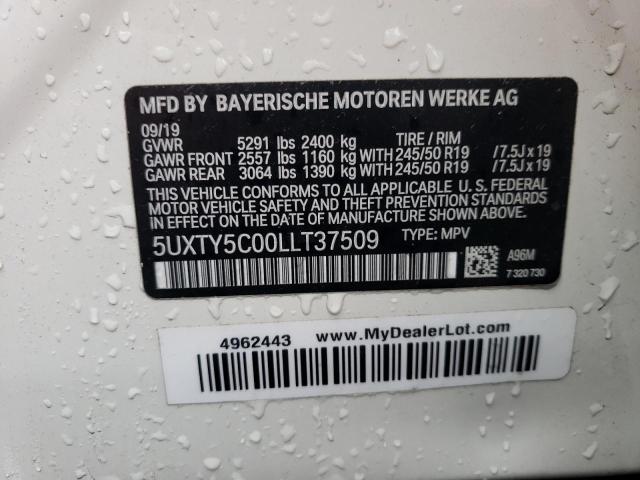 VIN 5UXTY5C00LLT37509 2020 BMW X3, Xdrive30I no.13