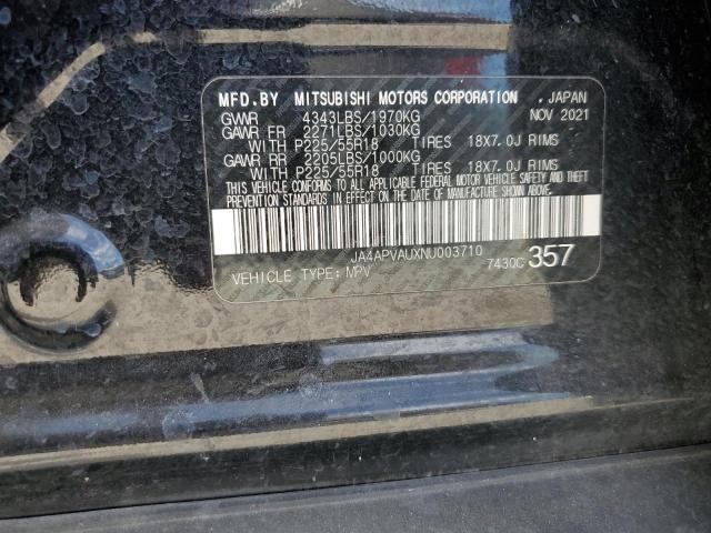 2022 MITSUBISHI OUTLANDER - JA4APVAUXNU003710