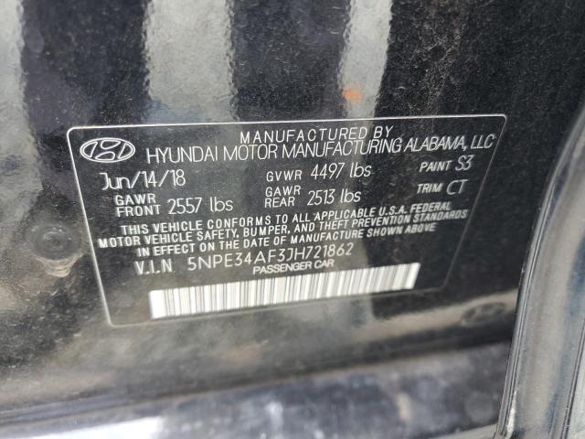 VIN 5NPE34AF3JH721862 2018 Hyundai Sonata, Sport no.12