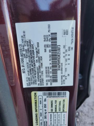 VIN 3FA6P0H9XDR255873 2013 Ford Fusion, SE no.12