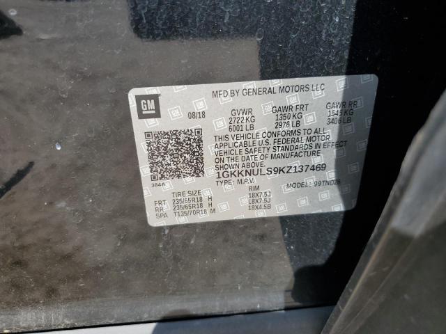 2019 GMC ACADIA SLT - 1GKKNULS9KZ137469
